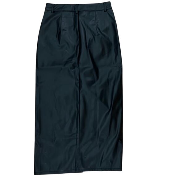 NWT REVOLVE &MINIMALIST lovers COMMENSE  black midi vegan leather skirt M - Picture 9 of 9